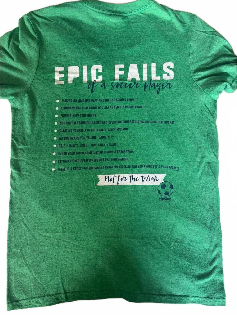 Gildan Green 'Epic Fails of a Soccer Player' Kids Tee